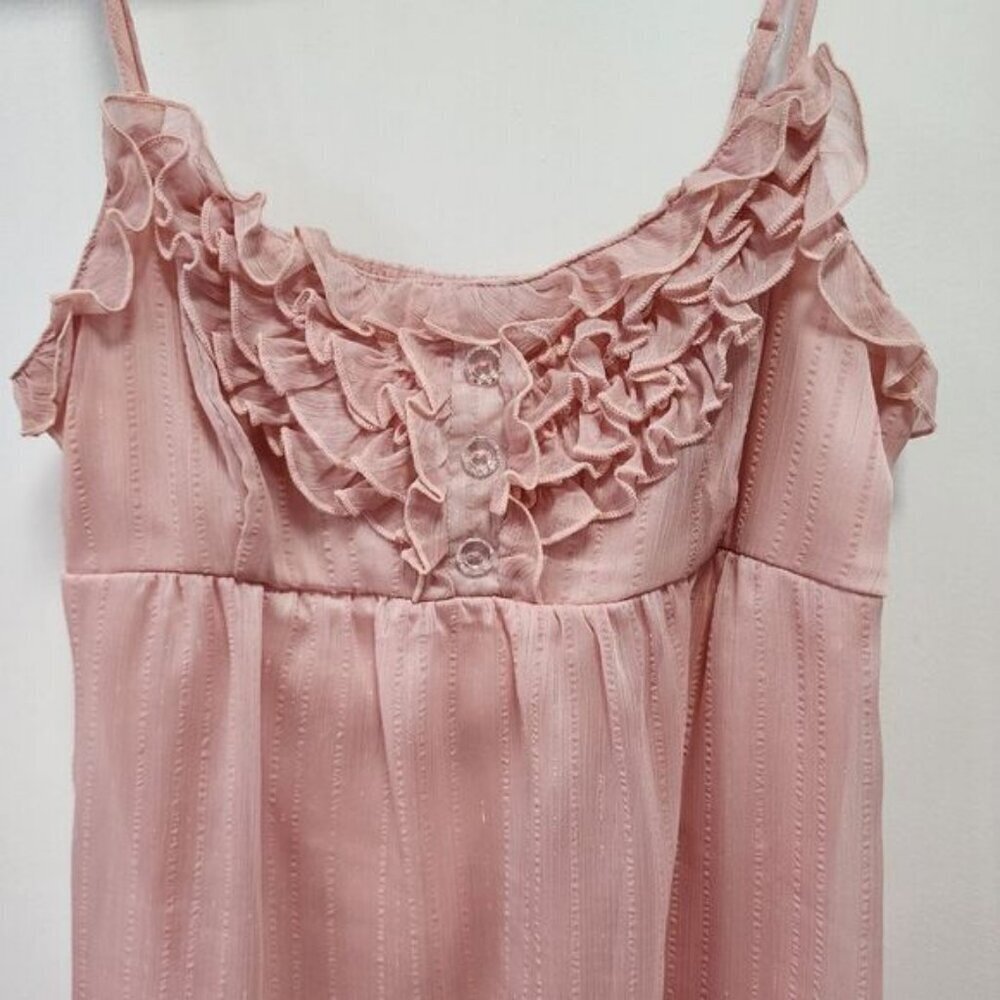 Pink sparkly xl studio y tank top blouse pink
